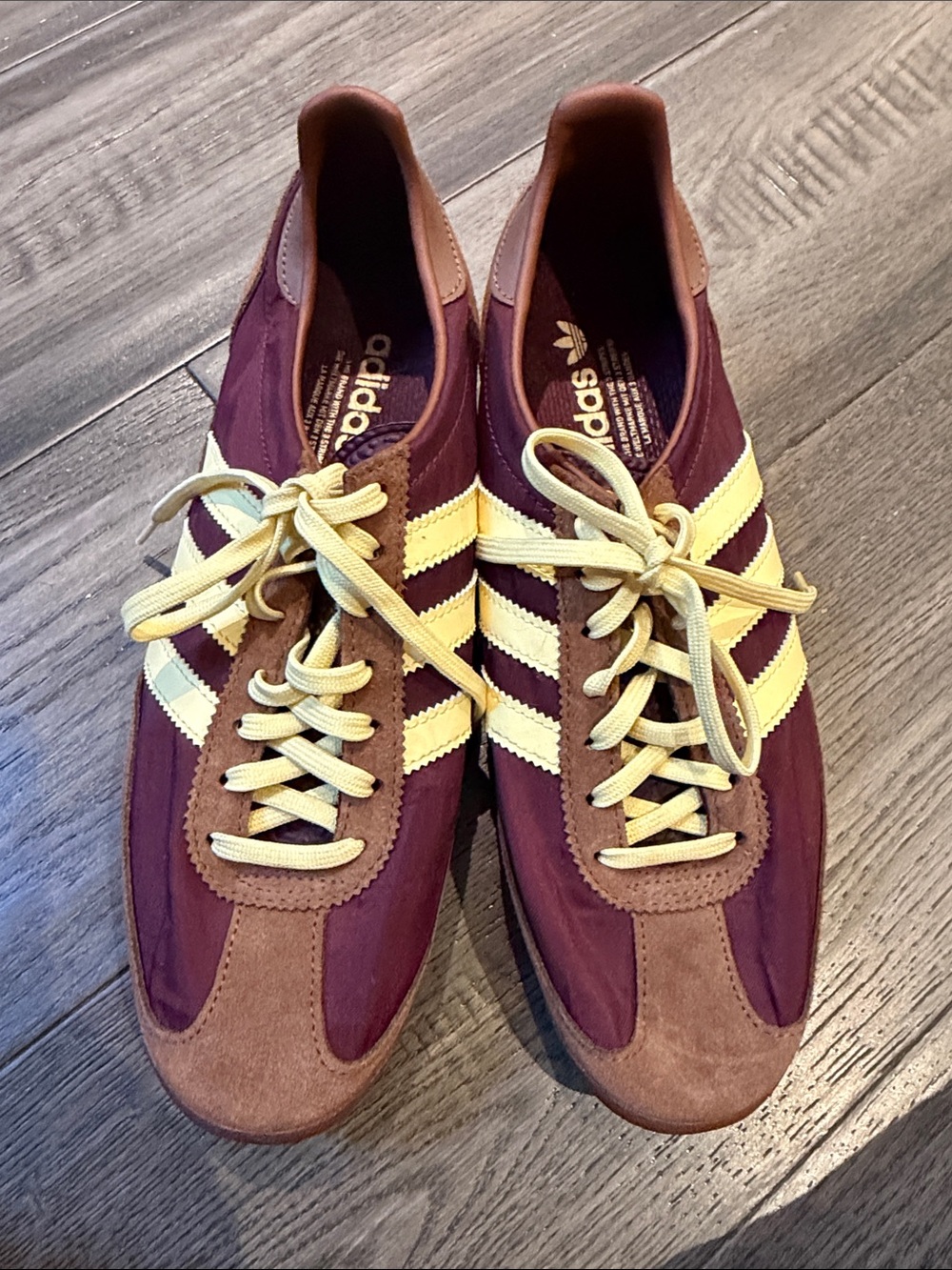 adidas Maroon & Pale Yellow Retro Runner